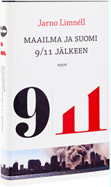 Ett omslag av boken Maailma ja Suomi 9/11 jälkeen.