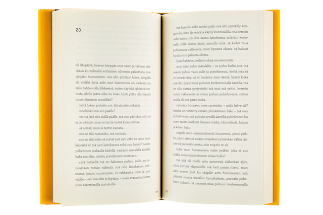 A cover and a spread of the book Mädän elämän alkeet.