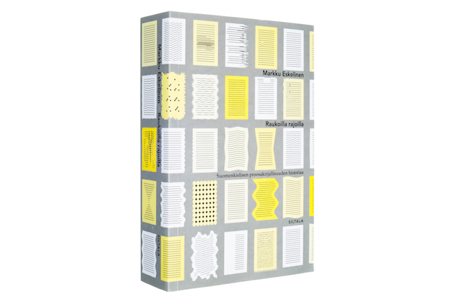 A cover and a spread of the book Raukoilla rajoilla.