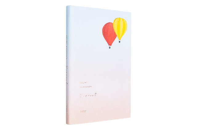 A cover and a spread of the book Vieraat.