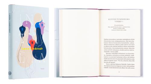 A cover and a spread of the book Ystäväni Natalia.