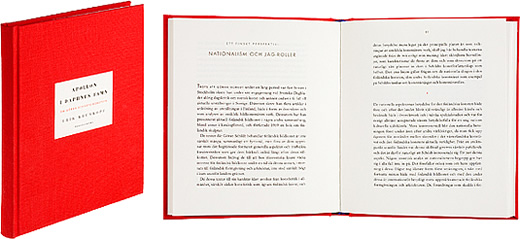 Ett omslag och en öppning av boken Apollon i Daphnes famn - Om Göran Schildts konstsyn.