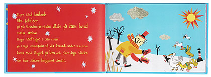 A cover and a spread of the book Den förträfflige herr Glad.