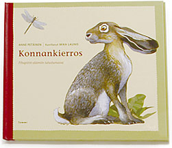 A cover and a spread of the book Konnankierros.