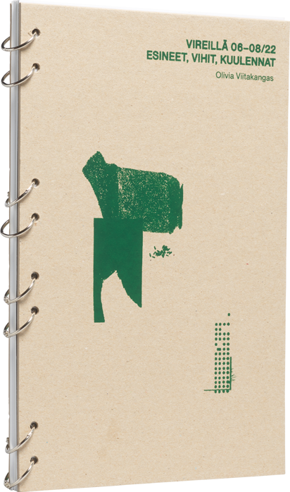 A cover of the book Vireillä 06–08/22. Esineet, vihit, kuulennat.