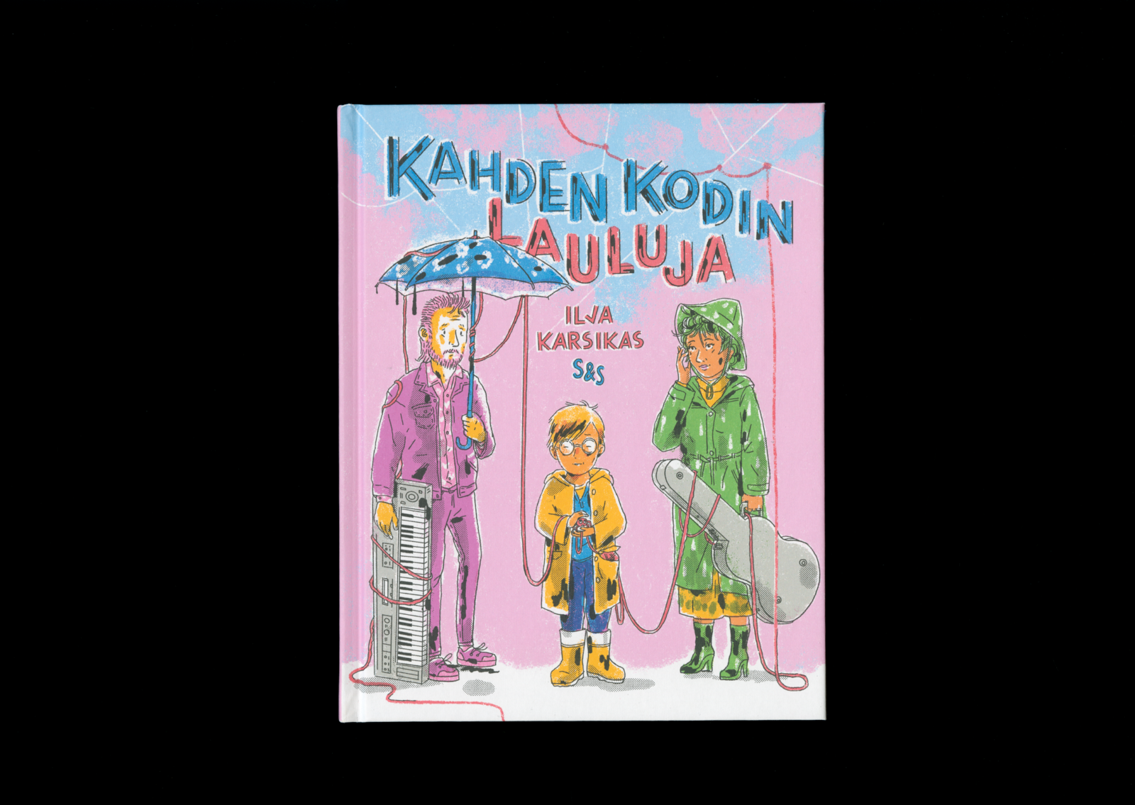 Kansi ja aukeama kirjasta Kahden kodin lauluja.